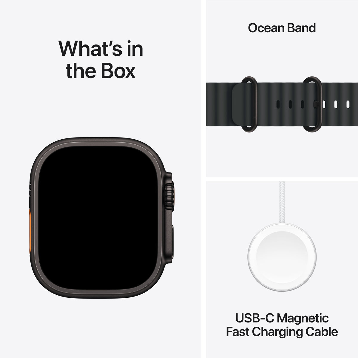 Apple Watch Ultra 3 de 49 mm en titanio negro con correa Ocean negra — foto 8 de 8